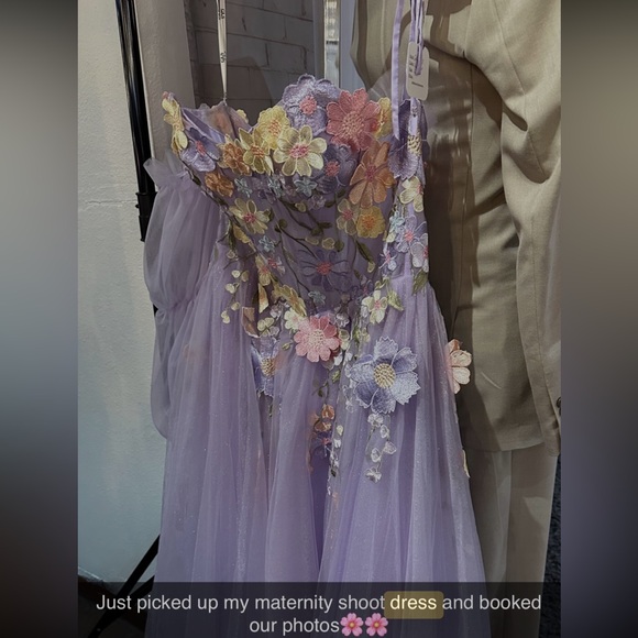 SOLD! Embellished Gown (worn for maternity) enchanted theme - Picture 3 of 5